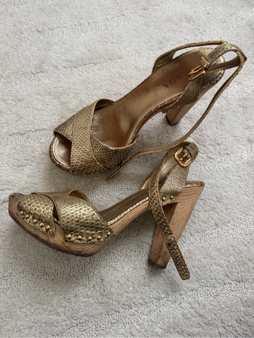 Vintage Prada Cork Heels - Picture 1 of 3